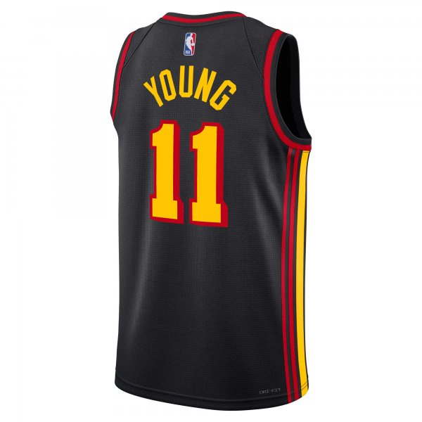 Unisex Atlanta Hawks Trae Young Jordan Brand Black Swingman Jersey - Statement Edition