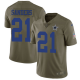 Nike Dallas Cowboys #21 Deion Sanders Olive Men's Stitched NFL Limited 2017 Salute To Service Jersey