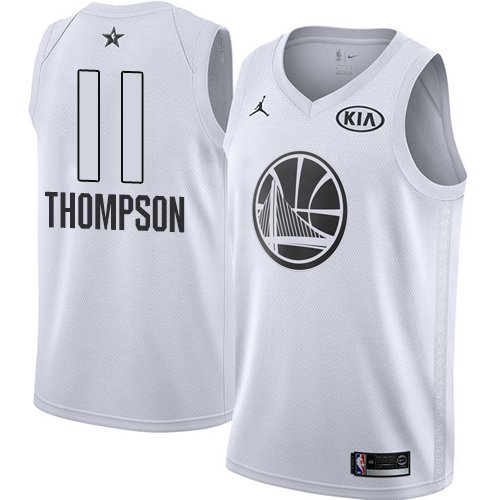 Men's Jordan Brand State Warriors #11 Klay Thompson White Swingman 2018 All-Star Game NBA Jersey