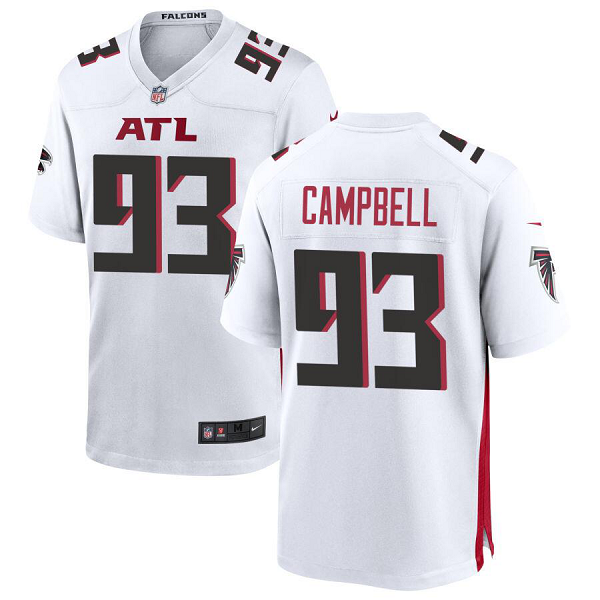 Men's Atlanta Falcons #93 Calais Campbell Nike Limited White Jersey