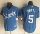 Kansas City Royals #5 George Brett Light Blue New Cool Base Alternate 1 Stitched MLB Jersey