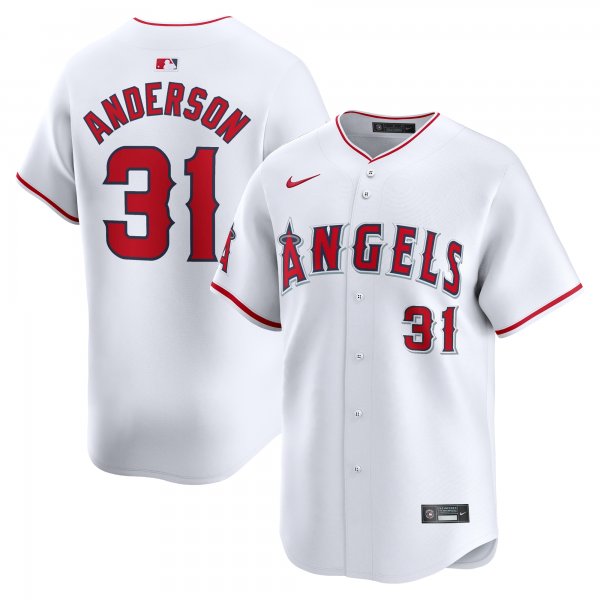 Men's Los Angeles Angels Tyler Anderson Nike White Home Limited Player Jersey