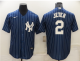 Men's New York Yankees #2 Derek Jeter Navy Cool Base Stitched MLB Jersey