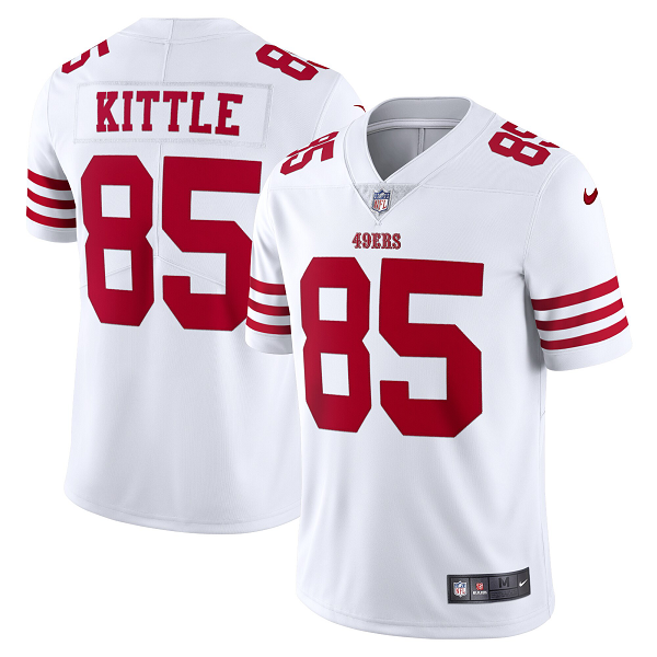 Men's San Francisco 49ers George Kittle Nike White Vapor Limited Jersey-(2022 New Style)