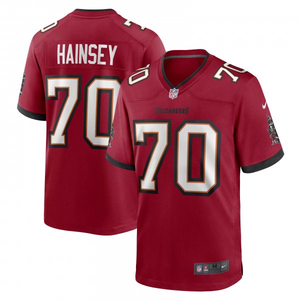 Men's Tampa Bay Buccaneers Robert Hainsey Nike Red Game Jersey