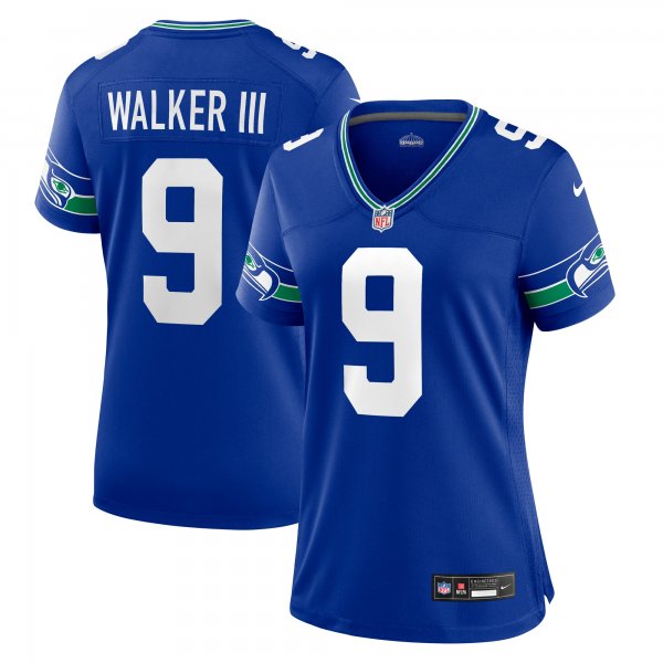 Women's Seattle Seahawks Kenneth Walker III Nike Royal Player Jersey