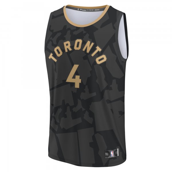 Youth Toronto Raptors Scottie Barnes Fanatics Black Fastbreak Jersey - City Edition