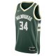 Unisex Milwaukee Bucks Giannis Antetokounmpo Nike Hunter Green Swingman Jersey - Icon Edition