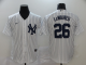 Men's New York Yankees #26 DJ LeMahieu White Home No Name Stitched MLB Cool Base Nike Jersey