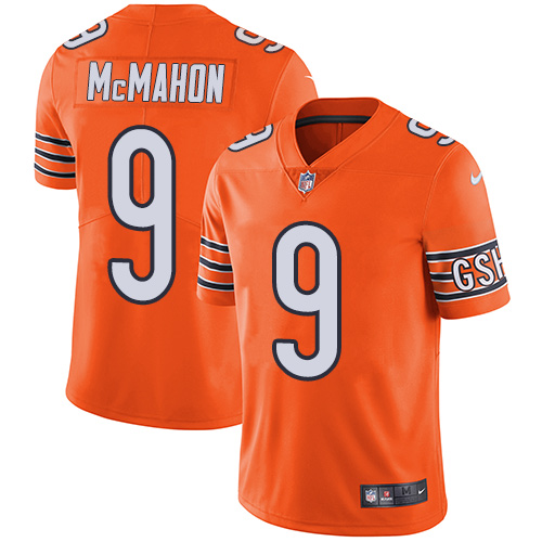 Men's Nike Chicago Bears #9 Jim McMahon Orange Stitched NFL Limited Rush Jersey