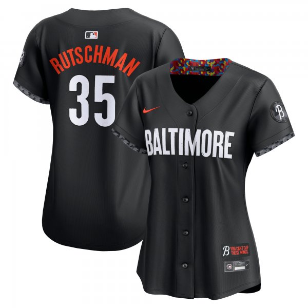 Women's Baltimore Orioles Adley Rutschman Nike Black City Connect Limited Player Jersey