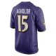 Men's Baltimore Ravens Nelson Agholor Nike Purple Game Jersey