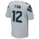 Mens Seattle Seahawks 12s Nike Gray Elite Jersey