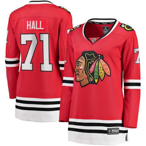 Women's Chicago Blackhawks Taylor Hall Fanatics Red Home Breakaway Player Jersey