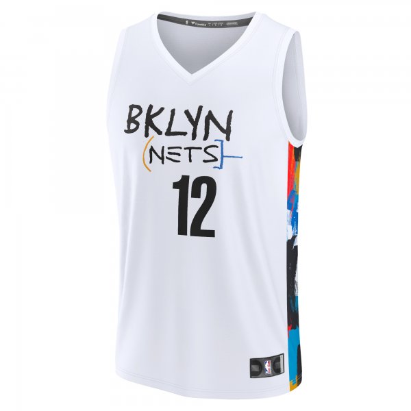 Men's Brooklyn Nets Joe Harris Fanatics White Fastbreak Jersey - City Edition