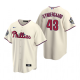 Men's Philadelphia Phillies Noah Syndergaard Cream 2022 World Series Cool Base Jersey