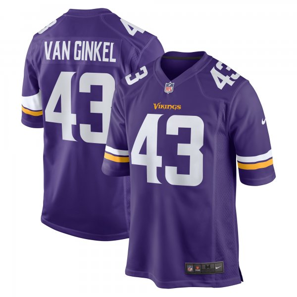 Men's Minnesota Vikings Andrew Van Ginkel Nike  Purple Team Game Jersey