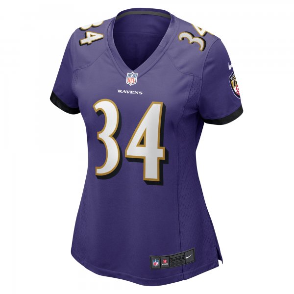 Women's Baltimore Ravens Keaton Mitchell Nike  Purple  Game Jersey