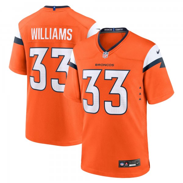 Men's Denver Broncos #33 Javonte Williams Nike Orange Limited Jersey