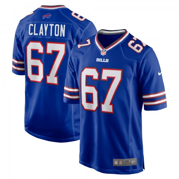 Men's Buffalo Bills Travis Clayton Nike  Royal Game Jersey