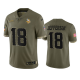 Minnesota Vikings Justin Jefferson Olive 2022 Salute To Service Jersey #18