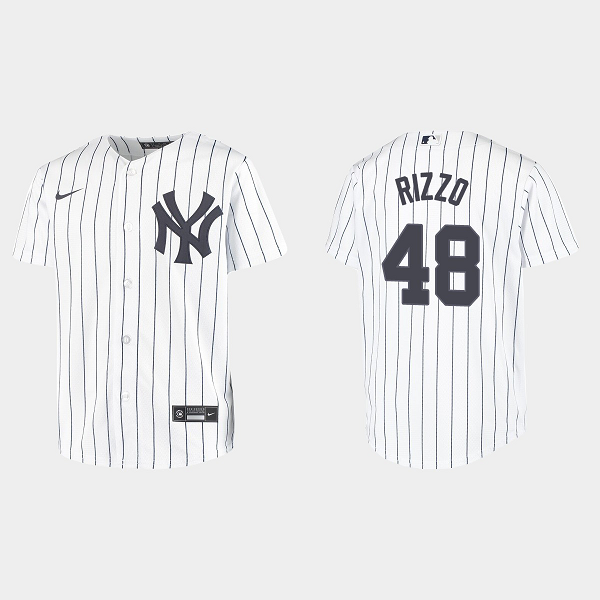 Youth New York Yankees #48 Anthony Rizzo White Cool Base Home Jersey