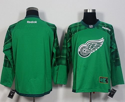 Detroit Red Wings Blank Green St. Patrick's Day New Stitched NHL Jersey