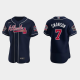 Men's Atlanta Braves #7 Dansby Swanson Navy Team 2021 MLB All-Star Jersey