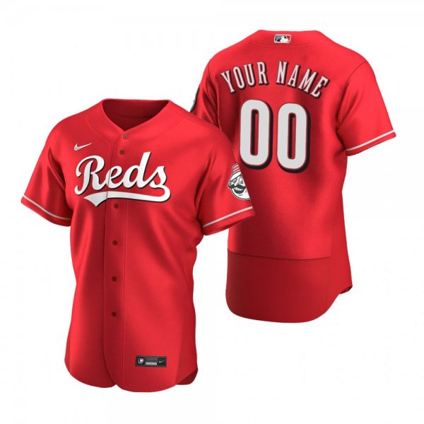 Cincinnati Reds Custom Men's Nike Scarlet Alternate Jersey