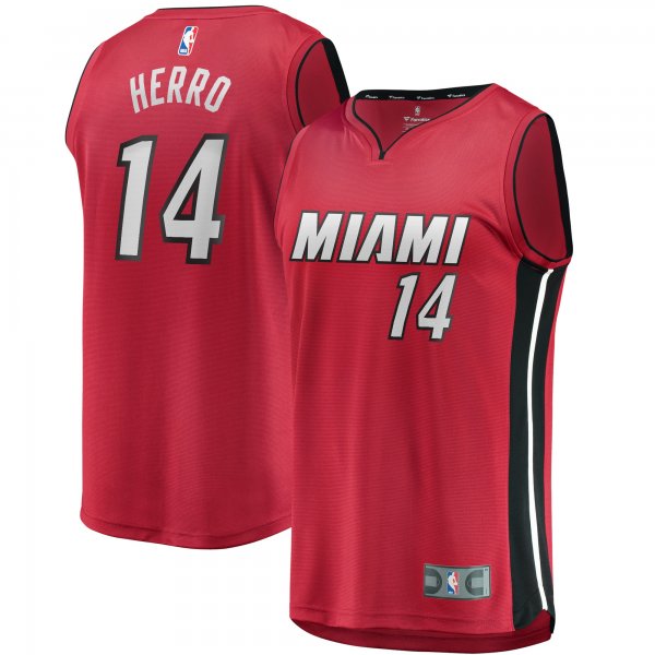 Men's Miami Heat Tyler Herro Fanatics Red Fast Break Replica Jersey - Statement Edition