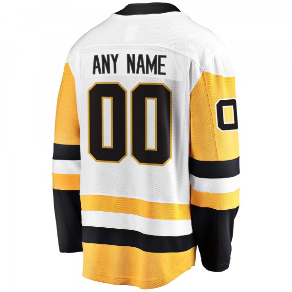 Men's Pittsburgh Penguins Fanatics White Away Breakaway Custom Jersey