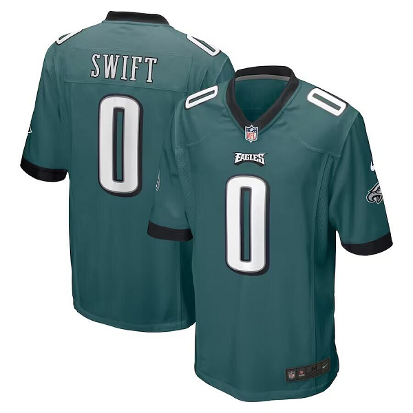 Men's Nike #0 Philadelphia Eagles D'Andre Swift Nike Midnight Green Limited Player Jersey