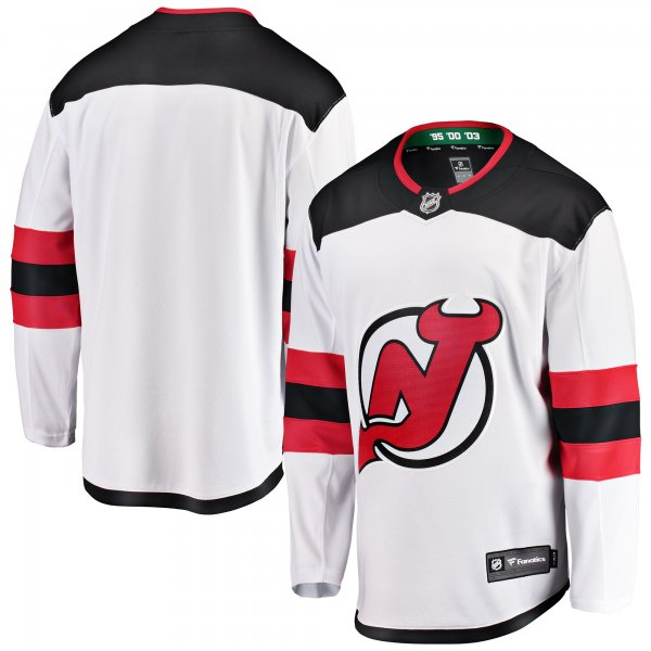 Youth New Jersey Devils Fanatics White Away Breakaway Jersey