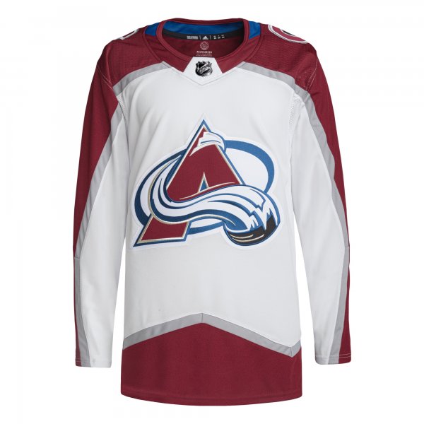 Men's Colorado Avalanche adidas White Away Primegreen Jersey