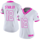 Nike Las Vegas Raiders #12 Kenny Stabler White/Pink Women's Stitched NFL Limited Rush Fashion Jersey