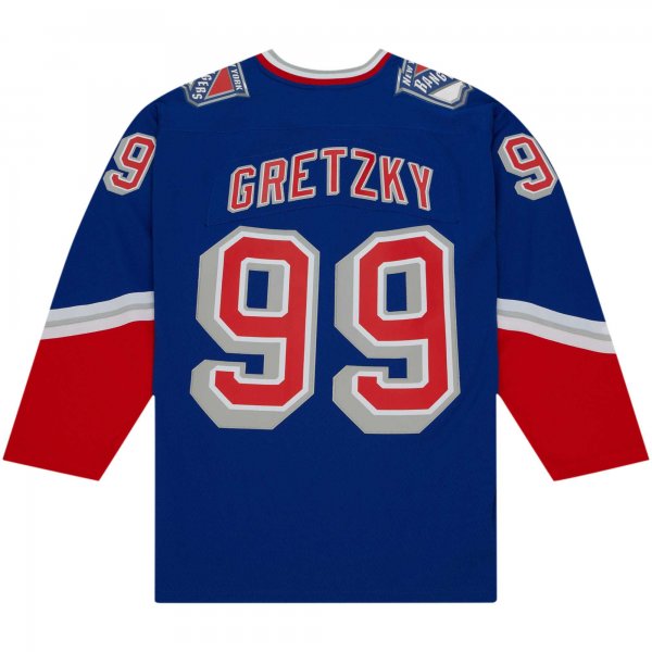 Men's New York Rangers Wayne Gretzky Mitchell & Ness Navy  1996/97 Blue Line Player Jersey