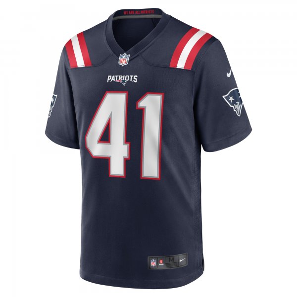 Men's New England Patriots Brenden Schooler Nike Navy Game Player Jersey