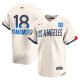 Men's Los Angeles Dodgers #18 Yoshinobu Yamamoto Nike Cream 2024 City Connect Cool Base Jersey