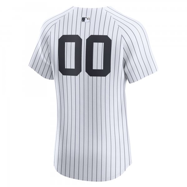 Men's New York Yankees Nike White Home Elite Custom Number Jersey