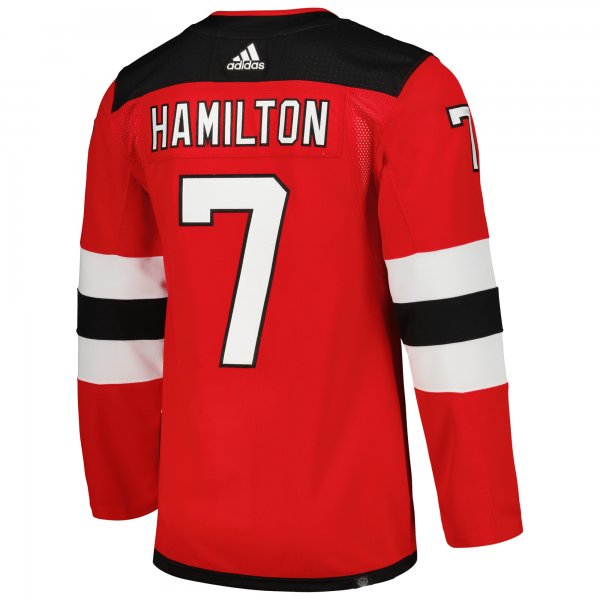 Men's New Jersey Devils Dougie Hamilton adidas Red Home Primegreen Player Jersey