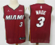 Men's Miami Heat #3 Dwyane Wade Red 2020 Brand Jordan Swingman Stitched NBA Jersey With The NEW Sponsor Logo