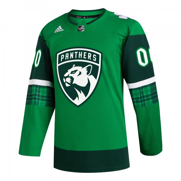 Men's Florida Panthers  adidas Kelly Green St. Patrick's Day Custom Jersey