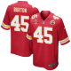 Michael Burton #45 Kansas City Chiefs Super Bowl LVII Champions 3 Stars Men's Game Red NFL Jersey