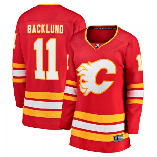 Women's Calgary Flames Mikael Backlund Fanatics Red Home Team Breakaway Player Jersey