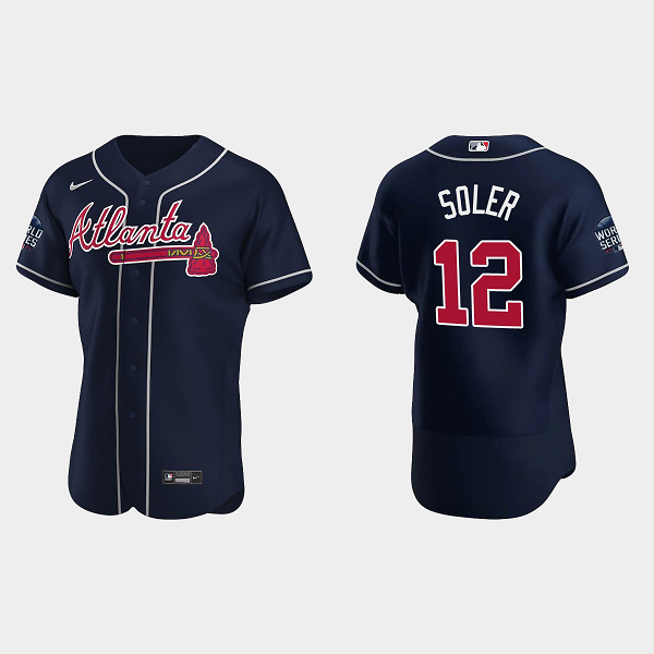 Jorge Soler Atlanta Braves 2021 World Series MLB Flexbase Jersey - Navy