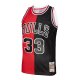 Men's Chicago Bulls Scottie Pippen Mitchell & Ness Red/Black Hardwood Classics 1997/98 Split Swingman Jersey