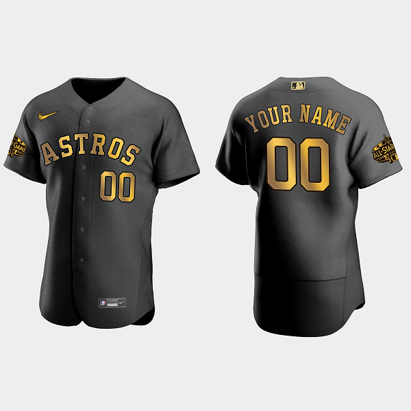 Men's Houston Astros 2022 MLB All-Star Game Flex Base Custom Jersey - Black