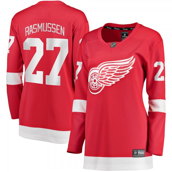 Women's Detroit Red Wings Michael Rasmussen Fanatics Red Home Breakaway Player Jersey