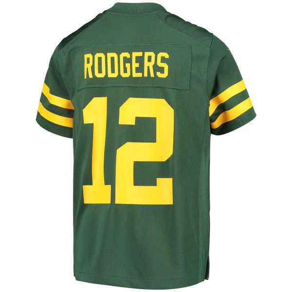 Youth Green Bay Packers Aaron Rodgers Nike Green Game Jersey