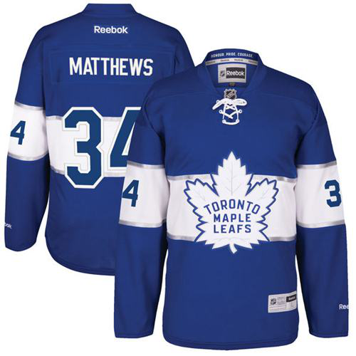 Toronto Maple Leafs #34 Auston Matthews Royal Centennial Classic Stitched NHL Jersey